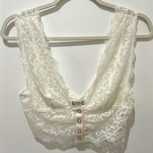 New! Free People White Bralette